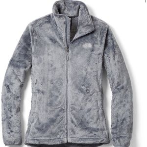 Grey  north face zip up jacket size small